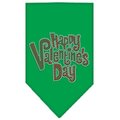 Unconditional Love Happy Valentines Day Rhinestone Bandana Emerald Green Small UN760827
